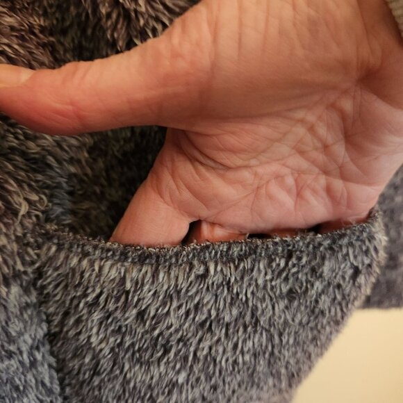 PJ Salvage Cozy Shearling Cardigan Choose Happiness RECOCA Black - Picture 7 of 9